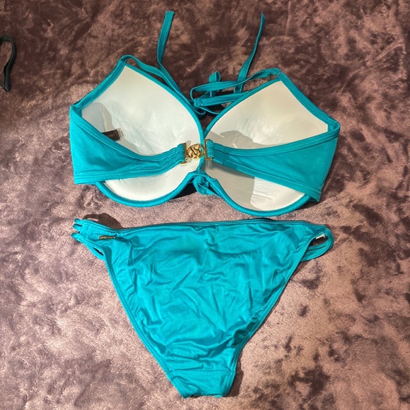 BUNDLE DISCOUNTS! Teal Victoria’s Secret Bikini - top 34DD - bottom Small - Picture 6 of 9